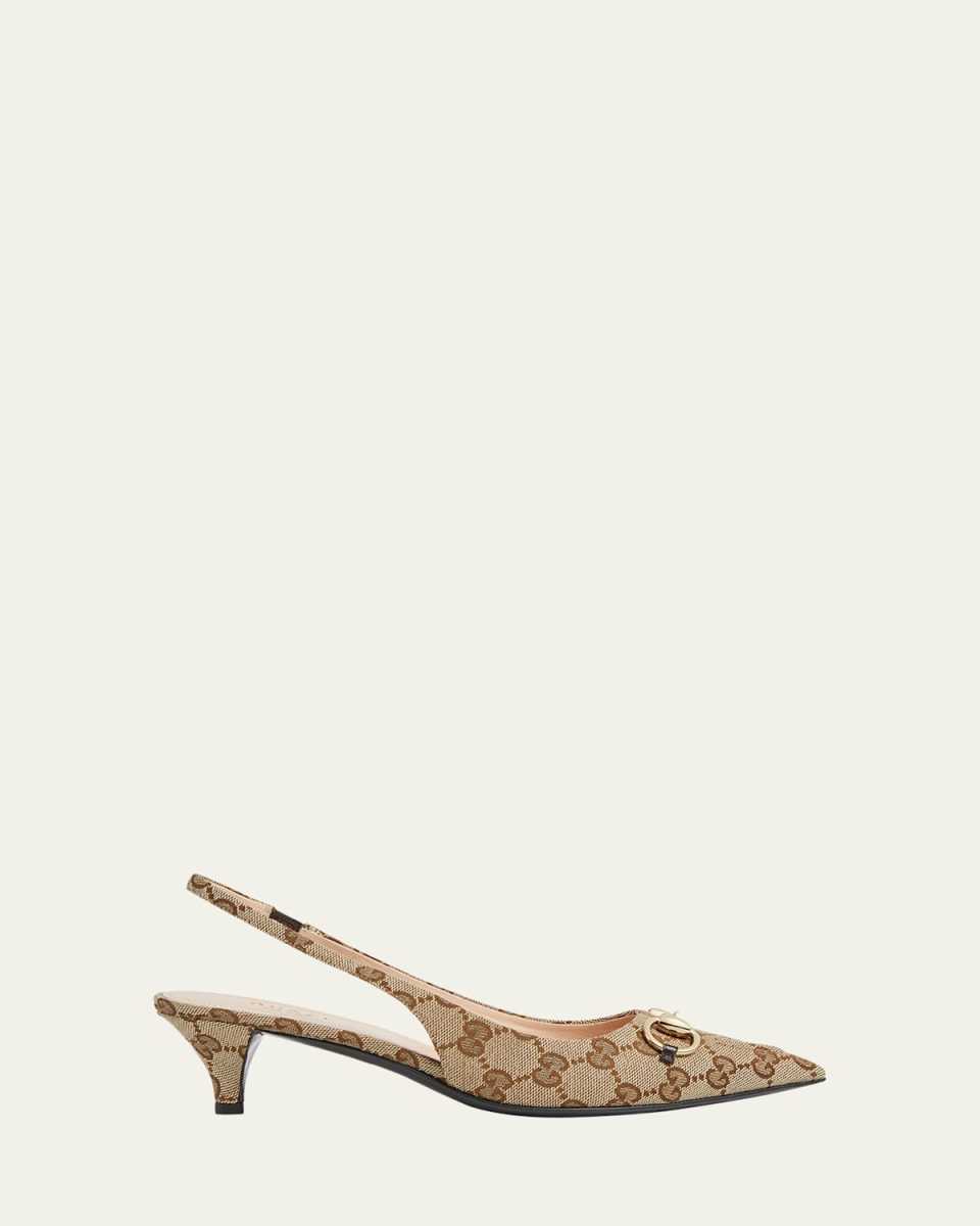 Erin GG Canvas Bit Slingback Pumps